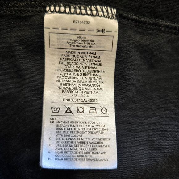 ADIDAS ESSENTIALS Camouflage LOGO cotton TEE SHIRT BLACK Mens M - Picture 5 of 6